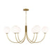Myhouse Lighting Visual Comfort Studio - KSC1146BBS - Six Light Chandelier - Noemie - Burnished Brass