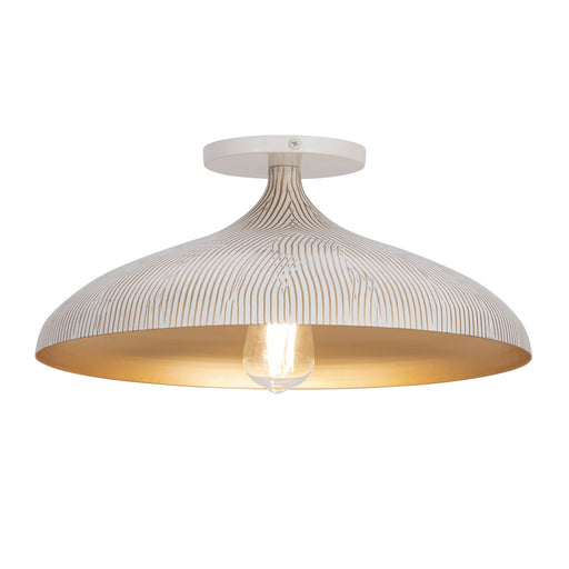 Myhouse Lighting Maxim - 10910WTGLD - One Light Flush Mount - Fleur - White/Gold
