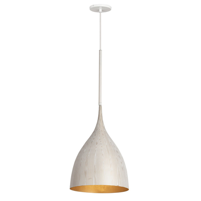 Myhouse Lighting Maxim - 10912WTGLD - One Light Pendant - Fleur - White/Gold