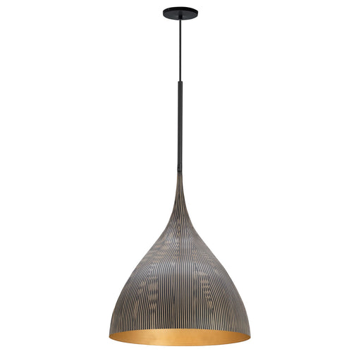 Myhouse Lighting Maxim - 10913BKGLD - One Light Pendant - Fleur - Black / Gold