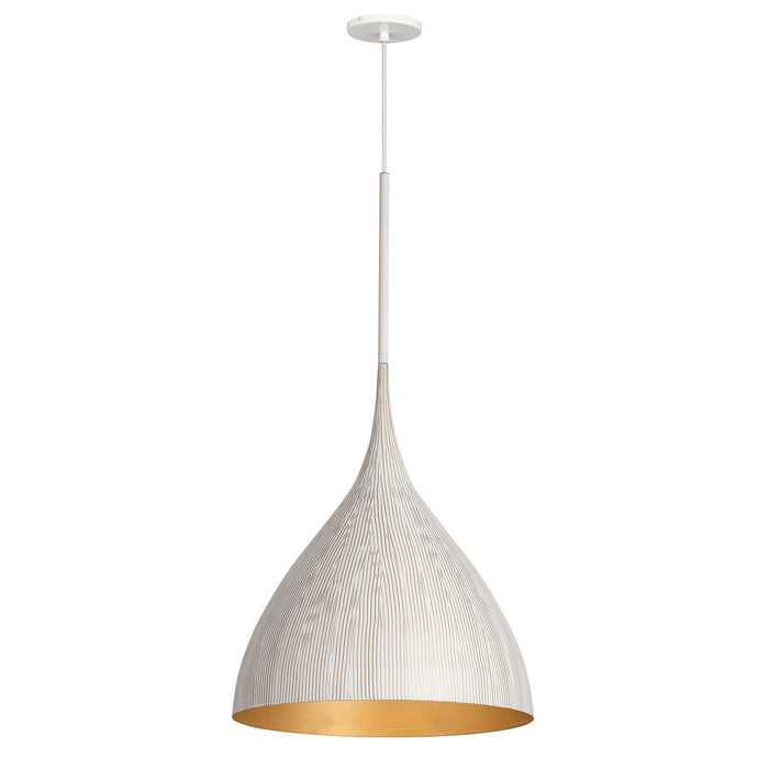Myhouse Lighting Maxim - 10913WTGLD - One Light Pendant - Fleur - White/Gold
