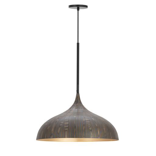 Myhouse Lighting Maxim - 10914BKGLD - One Light Pendant - Fleur - Black / Gold