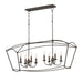 Myhouse Lighting Maxim - 12169CHB - Eight Light Linear Pendant - Plumette - Chestnut Bronze