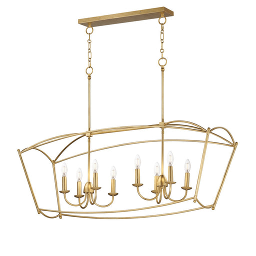 Myhouse Lighting Maxim - 12169GL - Eight Light Linear Pendant - Plumette - Gold Leaf