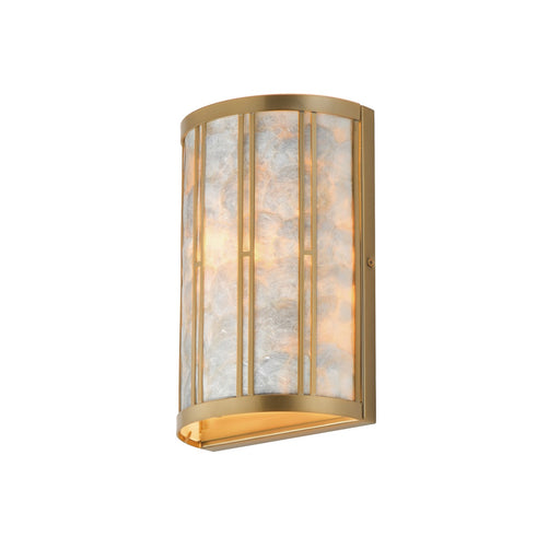 Myhouse Lighting Maxim - 12800CZNAB - One Light Wall Sconce - Miramar - Capiz / Natural Aged Brass