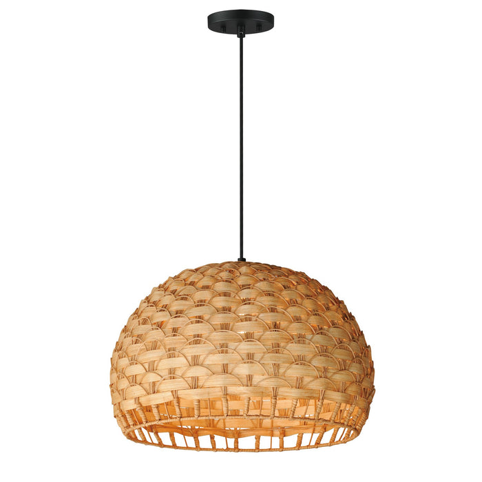 Myhouse Lighting Maxim - 14413NABK - One Light Pendant - Tahiti - Black