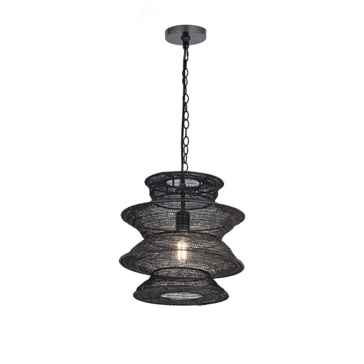 Myhouse Lighting Maxim - 14930BK - One Light Pendant - Krabi - Black
