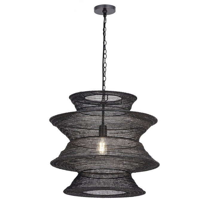 Myhouse Lighting Maxim - 14932BK - One Light Pendant - Krabi - Black