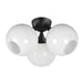 Myhouse Lighting Maxim - 21225MRBK - Three Light Semi Flush Mount - Neve - Black