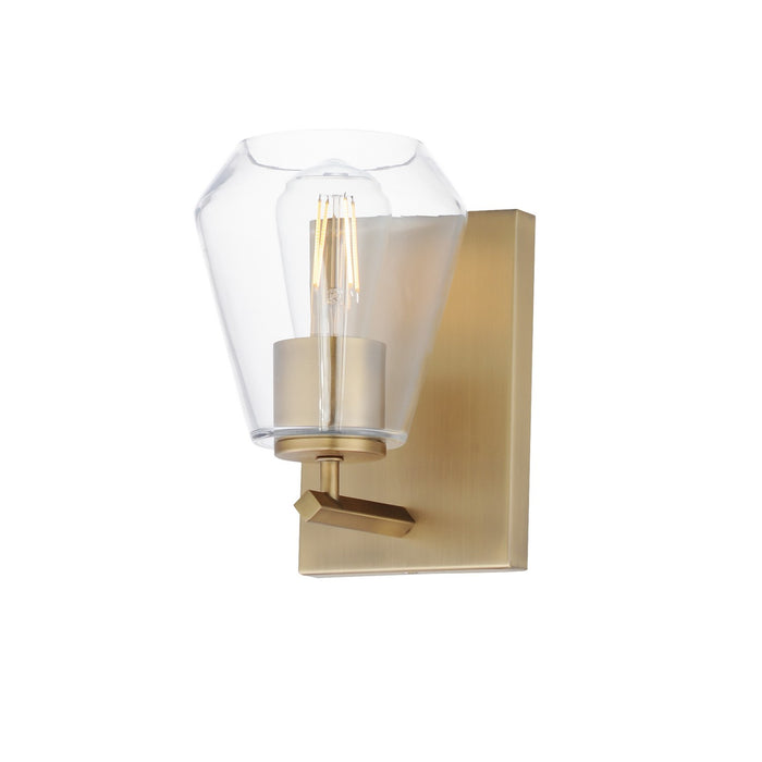 Myhouse Lighting Maxim - 21331CLNAB - One Light Wall Sconce - Geode - Natural Aged Brass
