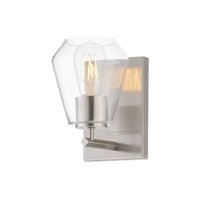 Myhouse Lighting Maxim - 21331CLSN - One Light Wall Sconce - Geode - Satin Nickel