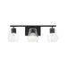 Myhouse Lighting Maxim - 21333CLBK - Three Light Bath Vanity - Geode - Black