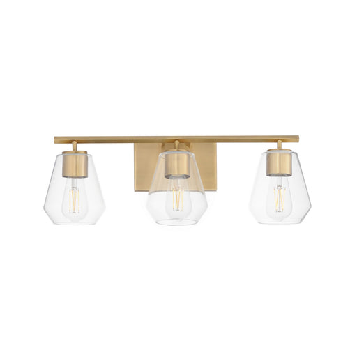 Myhouse Lighting Maxim - 21333CLNAB - Three Light Bath Vanity - Geode - Natural Aged Brass