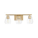 Myhouse Lighting Maxim - 21333CLNAB - Three Light Bath Vanity - Geode - Natural Aged Brass