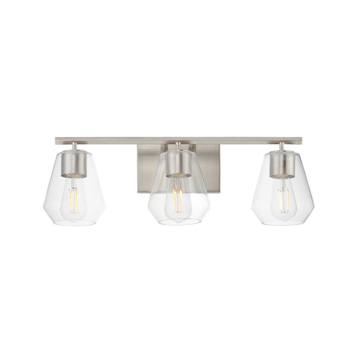 Myhouse Lighting Maxim - 21333CLSN - Three Light Bath Vanity - Geode - Satin Nickel