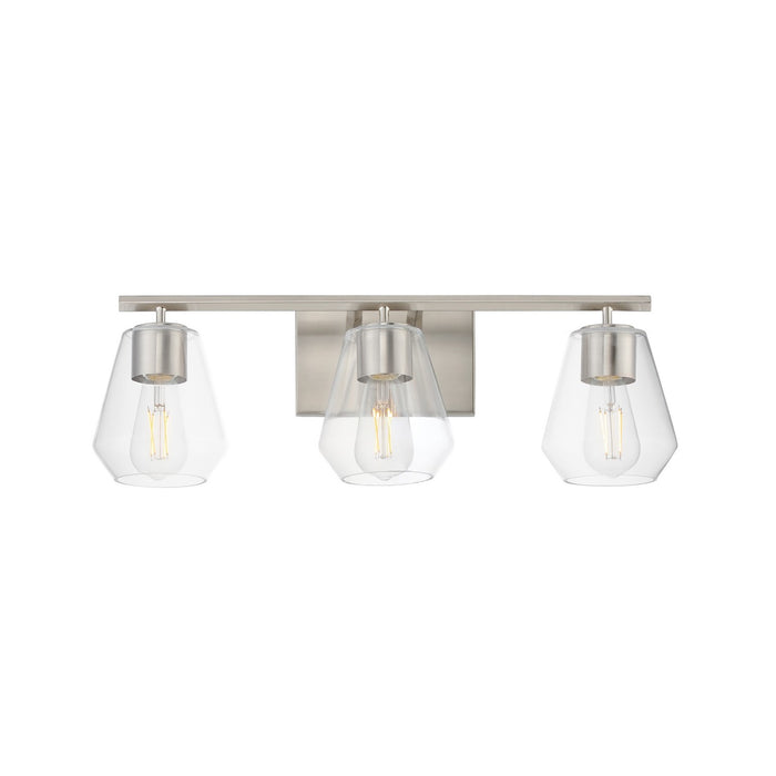 Myhouse Lighting Maxim - 21333CLSN - Three Light Bath Vanity - Geode - Satin Nickel