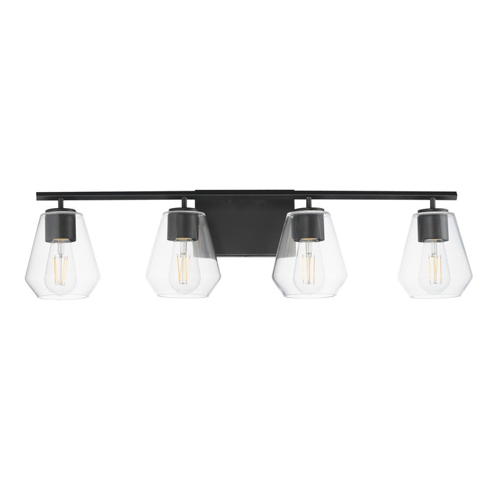 Myhouse Lighting Maxim - 21334CLBK - Four Light Bath Vanity - Geode - Black