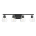 Myhouse Lighting Maxim - 21334CLBK - Four Light Bath Vanity - Geode - Black