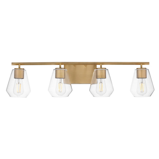 Myhouse Lighting Maxim - 21334CLNAB - Four Light Bath Vanity - Geode - Natural Aged Brass