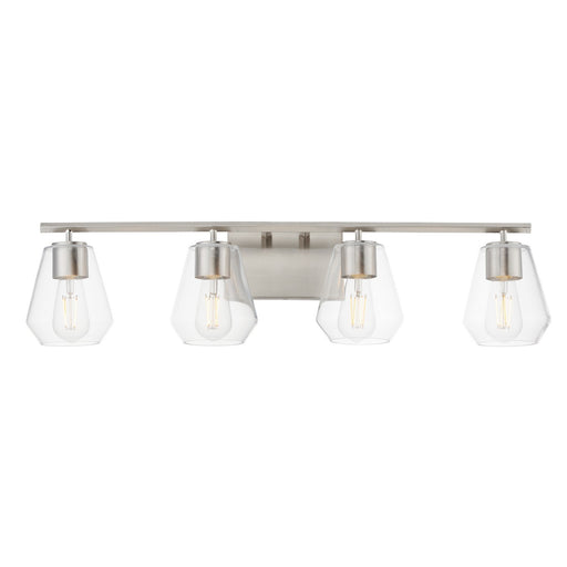 Myhouse Lighting Maxim - 21334CLSN - Four Light Bath Vanity - Geode - Satin Nickel