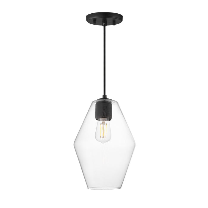 Myhouse Lighting Maxim - 21335CLBK - One Light Mini Pendant - Geode - Black