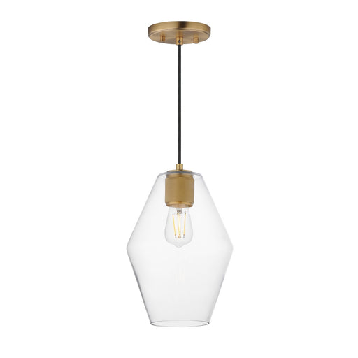 Myhouse Lighting Maxim - 21335CLNAB - One Light Mini Pendant - Geode - Natural Aged Brass