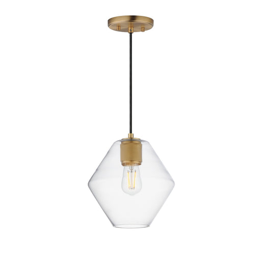 Myhouse Lighting Maxim - 21336CLNAB - One Light Pendant - Geode - Natural Aged Brass