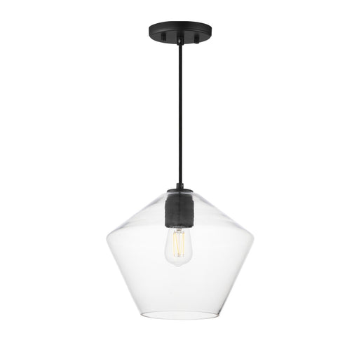 Myhouse Lighting Maxim - 21337CLBK - One Light Pendant - Geode - Black