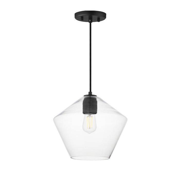 Myhouse Lighting Maxim - 21337CLBK - One Light Pendant - Geode - Black