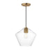 Myhouse Lighting Maxim - 21337CLNAB - One Light Pendant - Geode - Natural Aged Brass