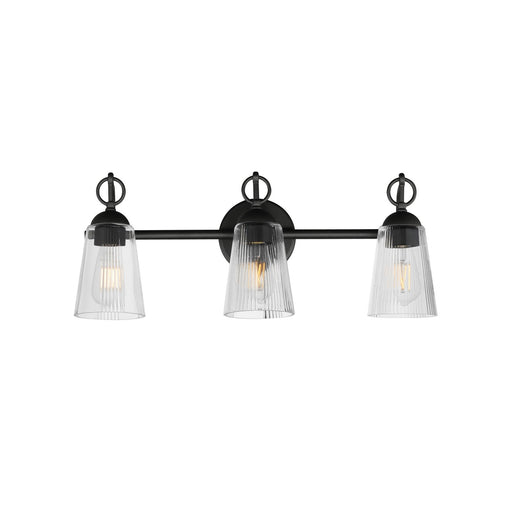 Myhouse Lighting Maxim - 21393CLBK - Three Light Bath Vanity - Jackson Hole - Black