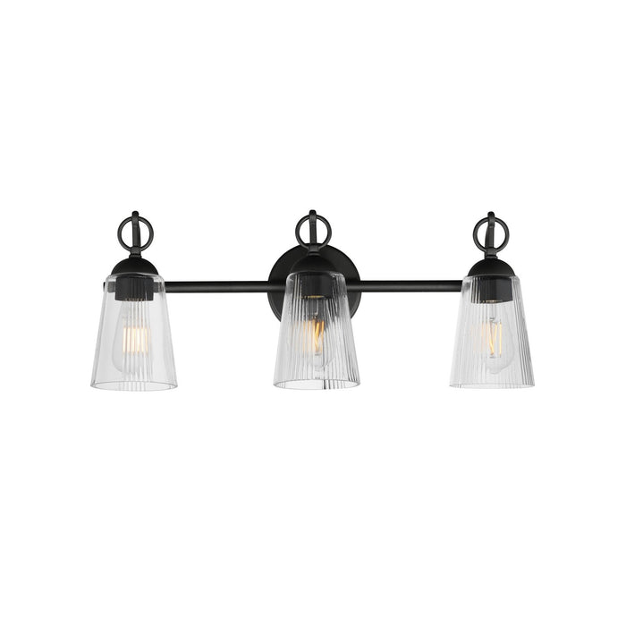 Myhouse Lighting Maxim - 21393CLBK - Three Light Bath Vanity - Jackson Hole - Black