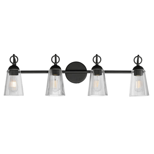 Myhouse Lighting Maxim - 21394CLBK - Four Light Bath Vanity - Jackson Hole - Black