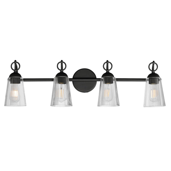 Myhouse Lighting Maxim - 21394CLBK - Four Light Bath Vanity - Jackson Hole - Black