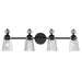 Myhouse Lighting Maxim - 21394CLBK - Four Light Bath Vanity - Jackson Hole - Black