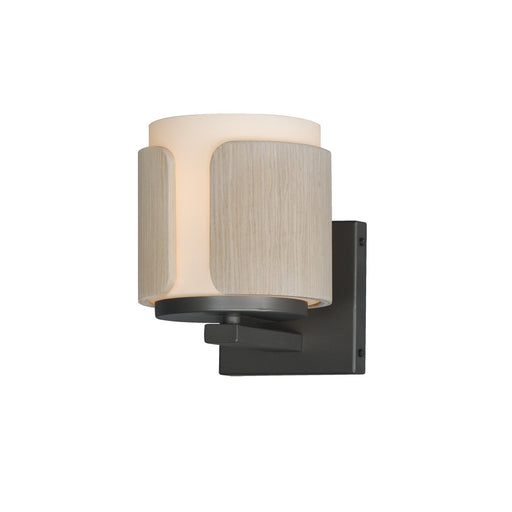 Myhouse Lighting Maxim - 21711SWNWDCHL - One Light Wall Sconce - Draughtsman - Natural Wood/Charcoal