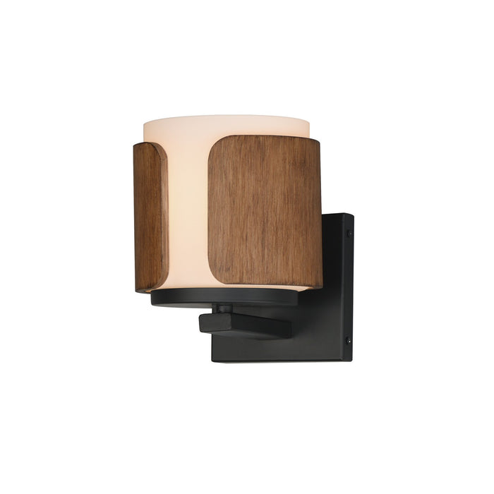 Myhouse Lighting Maxim - 21711SWWNBK - One Light Wall Sconce - Draughtsman - Walnut / Black