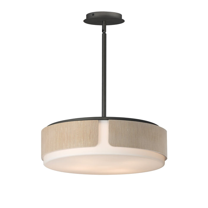 Myhouse Lighting Maxim - 21716SWNWDCHL - Four Light Semi Flush Mount - Pendant - Draughtsman - Natural Wood/Charcoal