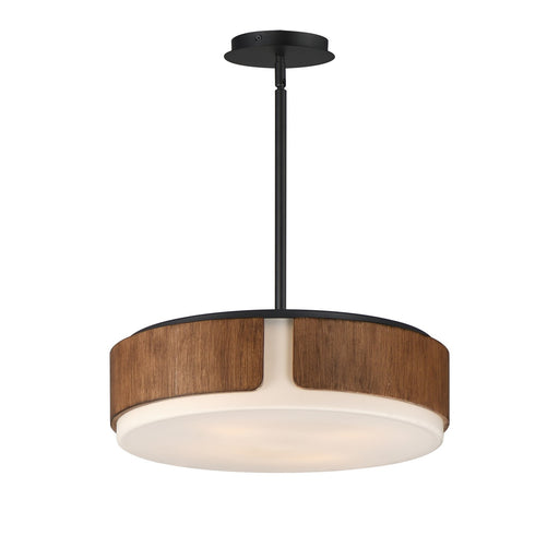 Myhouse Lighting Maxim - 21716SWWNBK - Four Light Semi Flush Mount - Pendant - Draughtsman - Walnut / Black