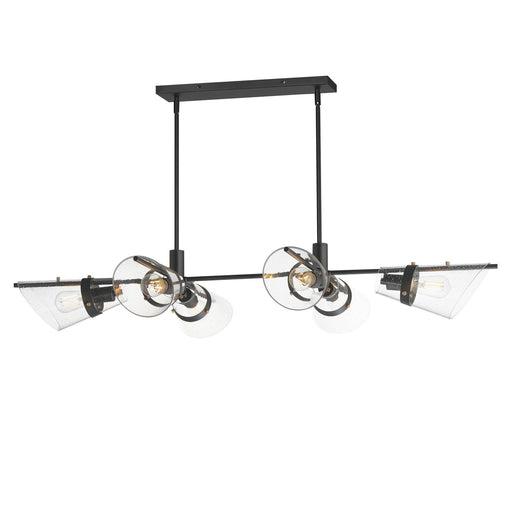 Myhouse Lighting Maxim - 21726CDDBZAB - Six Light Linear Pendant - Finch - Dark Bronze/Antique Brass