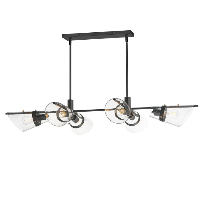 Myhouse Lighting Maxim - 21726CDDBZAB - Six Light Linear Pendant - Finch - Dark Bronze/Antique Brass