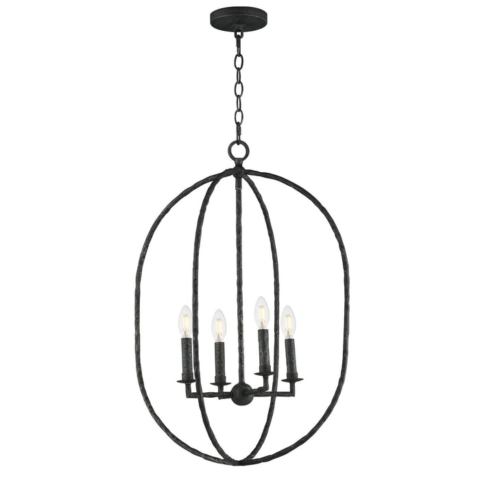 Myhouse Lighting Maxim - 21843BS - Four Light Pendant - Martel - Blacksmith