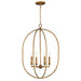 Myhouse Lighting Maxim - 21843EG - Four Light Pendant - Martel - Etruscan Gold
