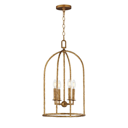 Myhouse Lighting Maxim - 21844EG - Four Light Pendant - Martel - Etruscan Gold