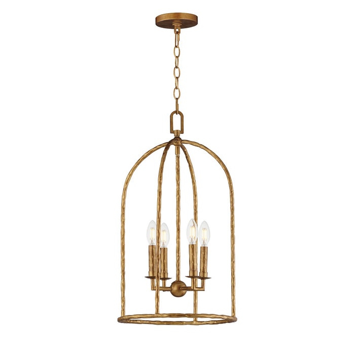 Myhouse Lighting Maxim - 21844EG - Four Light Pendant - Martel - Etruscan Gold