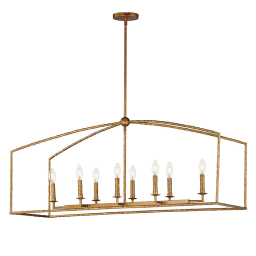Myhouse Lighting Maxim - 21848EG - Eight Light Linear Pendant - Martel - Etruscan Gold