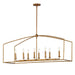 Myhouse Lighting Maxim - 21848EG - Eight Light Linear Pendant - Martel - Etruscan Gold