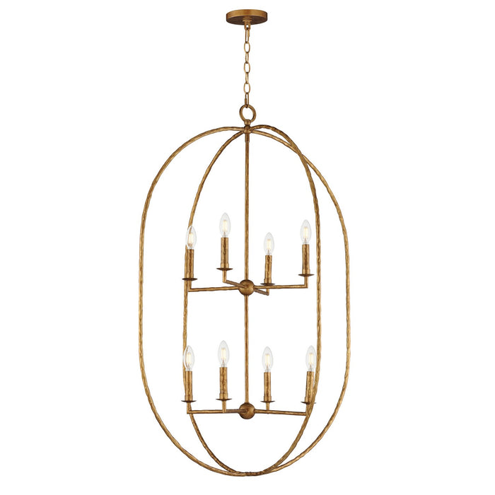Myhouse Lighting Maxim - 21849EG - Eight Light Pendant - Martel - Etruscan Gold