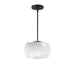 Myhouse Lighting Maxim - 26141WTBK - One Light Pendant - Glazed - White / Black