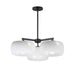 Myhouse Lighting Maxim - 26143WTBK - Three Light Chandelier - Glazed - White / Black